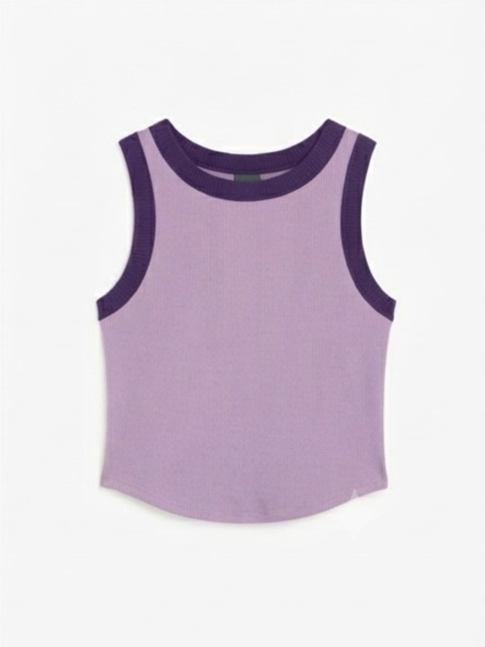 wild fable Lilac Ribbed Tank with Dark Purple Trim
